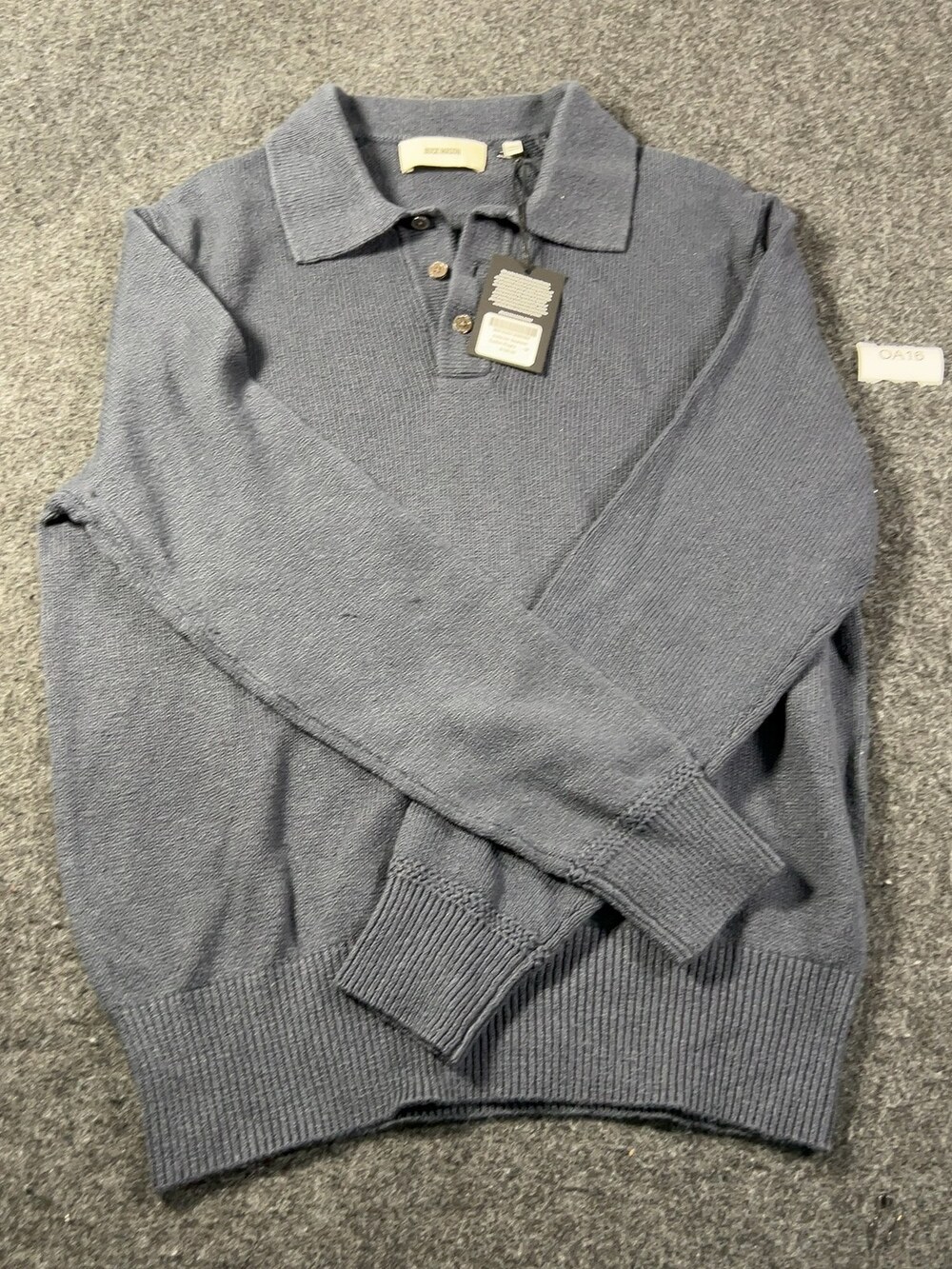 Buck Mason Seafarer Cotton Rugby Polo Sweater Mens Medium NWI Msrp198 [OA16]
